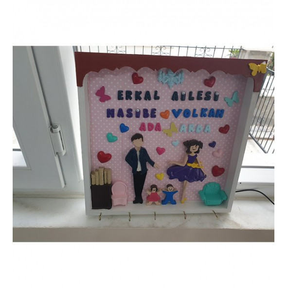 Kişiye Özel Işıklı Ahşap Anahtarlık ürün görseli 1
