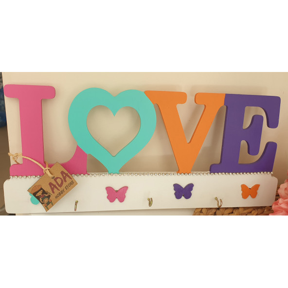 LOVE Ahşap Anahtarlık ürün görseli 1