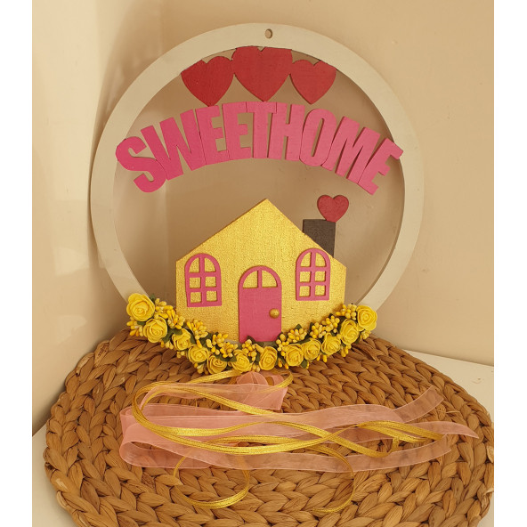 Sweethome Ahşap Kapı Süsü - Resim 2