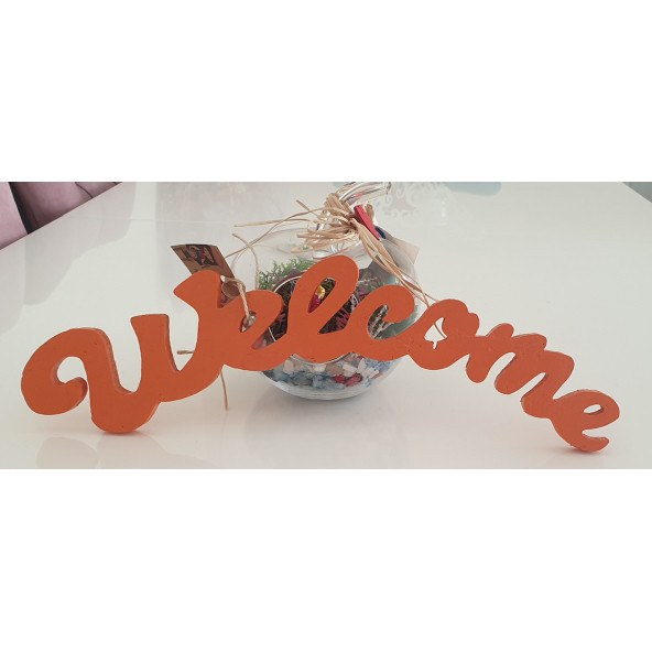 Turuncu Welcome Kapı Süsü ürün görseli 1
