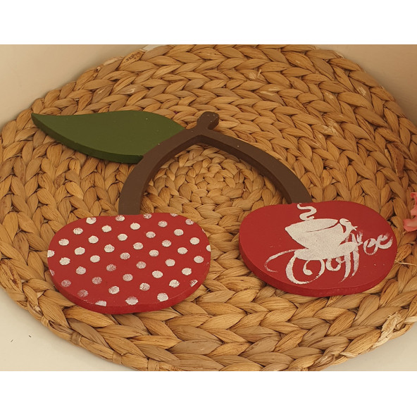 Kiraz Coffee Baskılı Ahşap Nihale - Resim 5