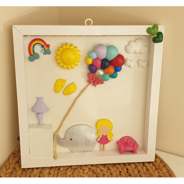 Işıklı Bebek Odası Ahşap Pano - Resim 2