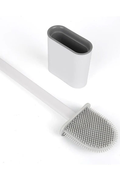 Silikon Banyo Tuvalet Wc Klozet Temizleme Fırçası Ve Tutucu ürün görseli 1