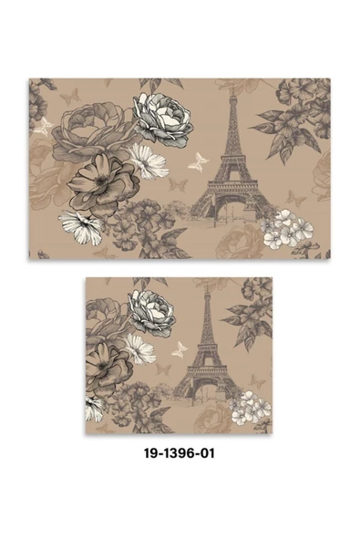 Soley Eiffel Djt. 2 Li Banyo Paspas Seti Klozet Takımı 1396 01 ürün görseli 1