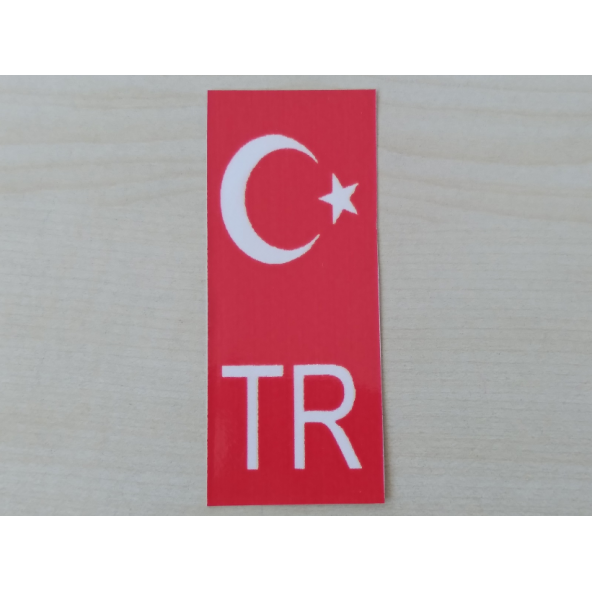 TR PLAKA STİCKER 10,5x4,5cm KIRMIZI AY YILDIZ TR STİCKER, TR ETİKETİ, TR ÇIKARTMASI, PLAKA ARMASI ürün görseli 1
