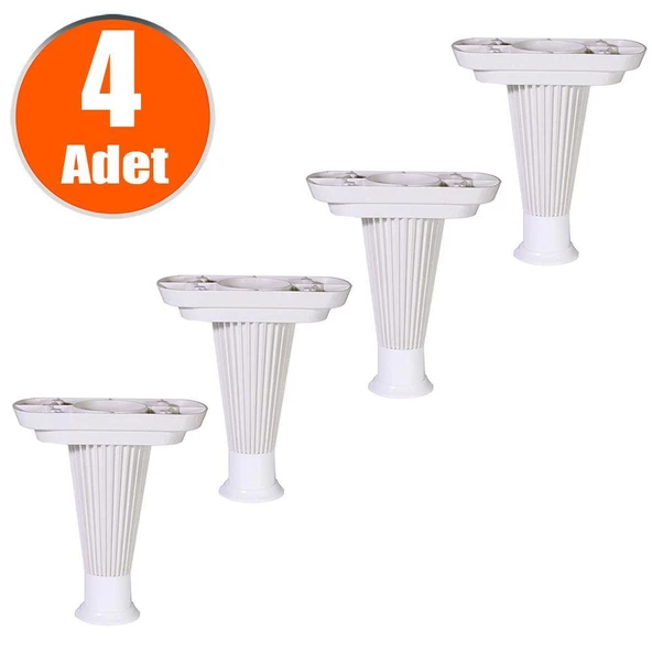 Mobilya Kanepe Puf Sehpa Ayağı Beyaz Baza Ayak 15 Cm (4 ADET) ürün görseli 1