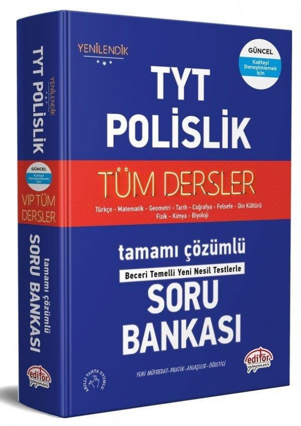 TYT Polislik Tüm Dersler Soru Bankası Editör Yayınları ürün görseli 1