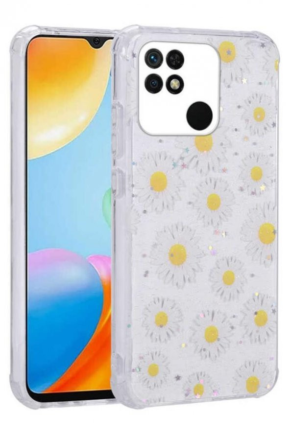 Xiaomi Redmi 10C Kılıf Kamera Korumalı Simli Renkli Tasarım Silikon ürün görseli 1