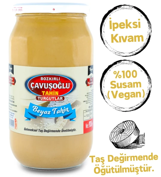 Çavuşoğlu Az Kavrulmuş Beyaz Tahin Cam Kavanoz 930 g ürün görseli 1