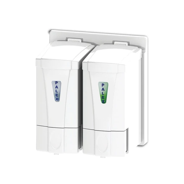 Omnisoft PLX 3564-0 Mini Sabun Dispenseri Çiftli 250 ml Beyaz ürün görseli 1