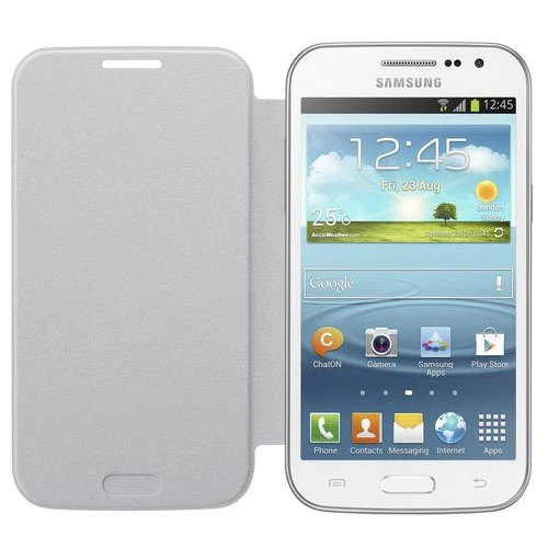 Samsung i8552 Galaxy Win Orjinal Flip Cover Kılıf Beyaz EF-FI855BWEGWW ürün görseli 1