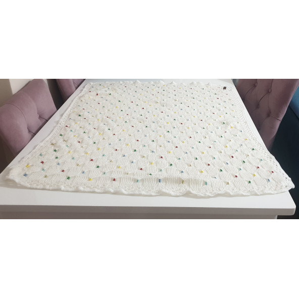 Fiyonklu Erkek Bebek Battaniyesi - Resim 4