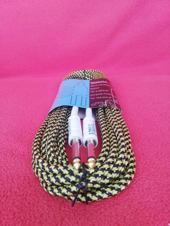 Gitar kablosu çift düz jaklı "6 metre" - Resim 2