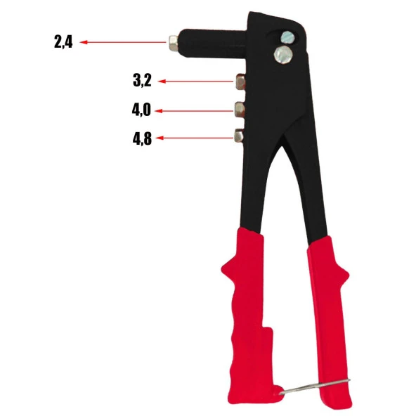 Perçin Tabancası 9,5" Profesyonel Pop Çelik Perçin Tabancası 24 cm - Resim 3