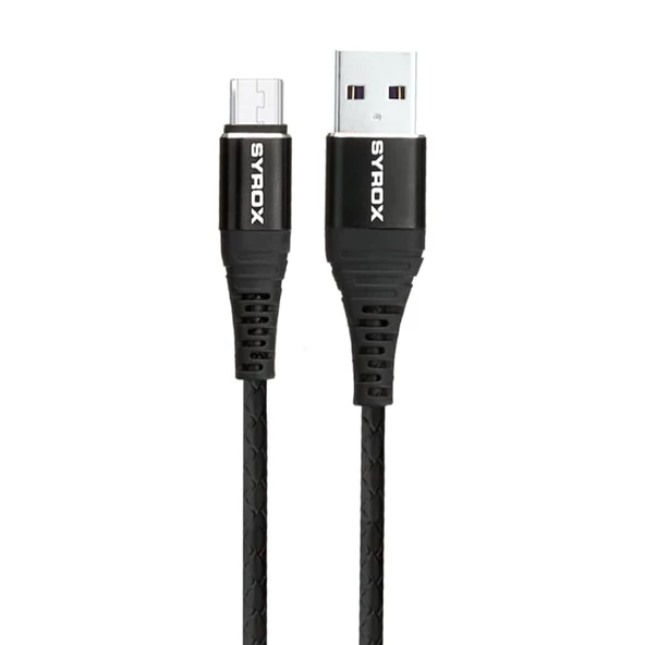 Syrox C89 Micro USB Metal Data/Şarj Kablosu 2.0A 1mt - Resim 5