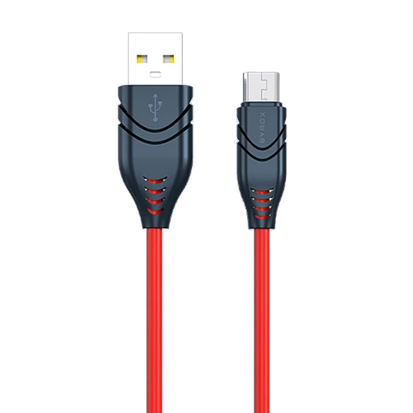 Syrox C98 Micro USB Flex Silikon Data/Şarj Kablosu 2.1A 1.1mt - Resim 3
