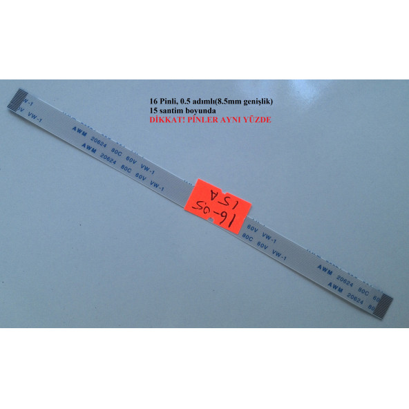 Awm 20624 80C 60V Vw-1 Flex Kablo 16 Pin 15Cm 16-0.5-15A ürün görseli 1