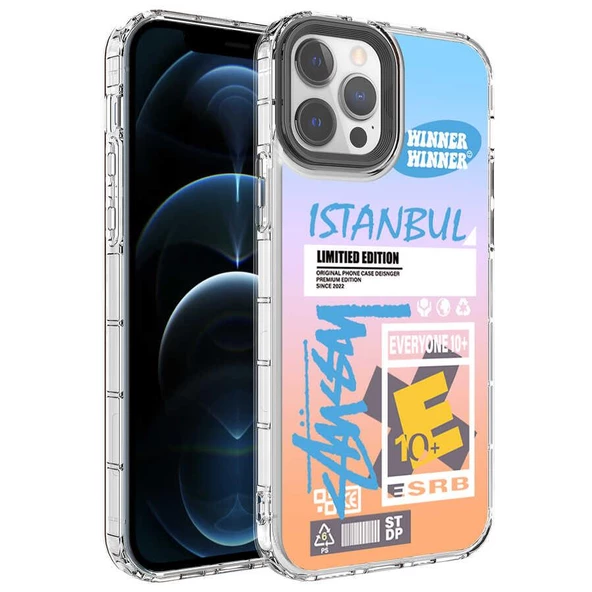 iPhone 13 Pro Kılıf Renkli Desenli Sert Silikon Zore Korn Kılıf ürün görseli 1