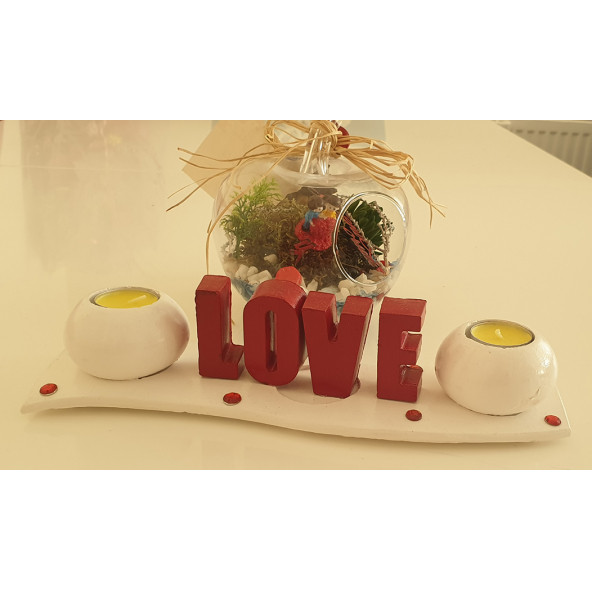 Love Kokulu Taş Mumluk - Resim 2