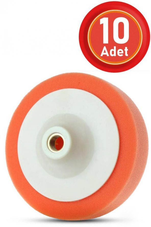 10 Adet Bondit Turuncu Oto Pasta Cila Parlatma Polisaj Süngeri 150mm ürün görseli 1