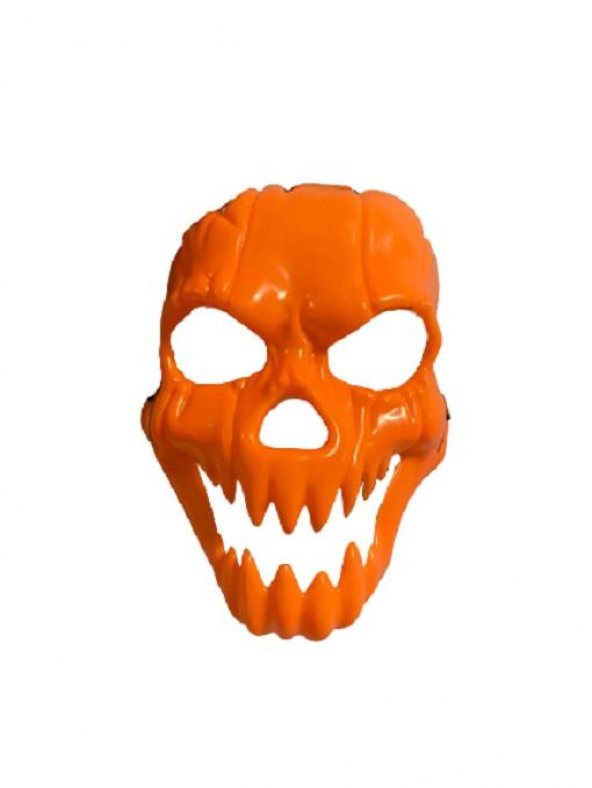 CADILAR BAYRAMI HALLOWEEN İSKELET BALKABAĞI MASKE TURUNCU 20CMX20CM ürün görseli 1