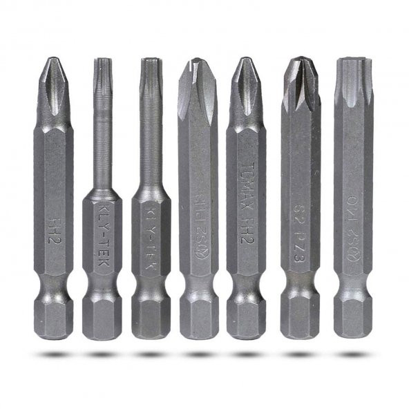 Matkap Bits Uç Vidalama Ucu Düz Yıldız Torx Uç (7 PARÇA) ürün görseli 1