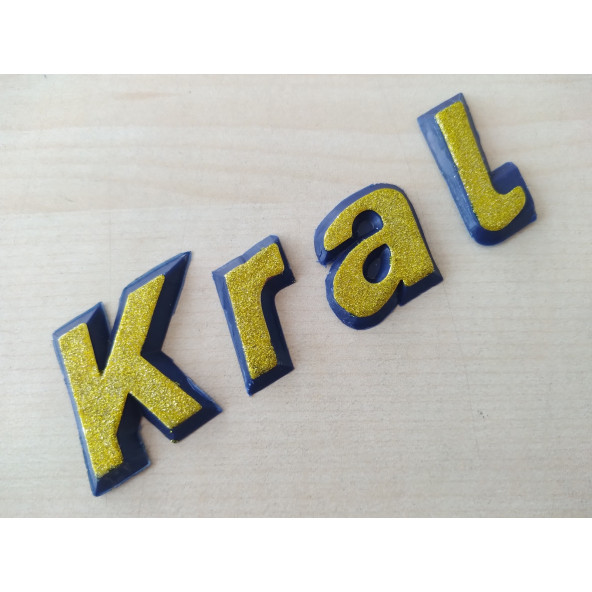 KRAL YAZISI (SARI) PLASTİK KRAL ARMASI KİNG ürün görseli 1