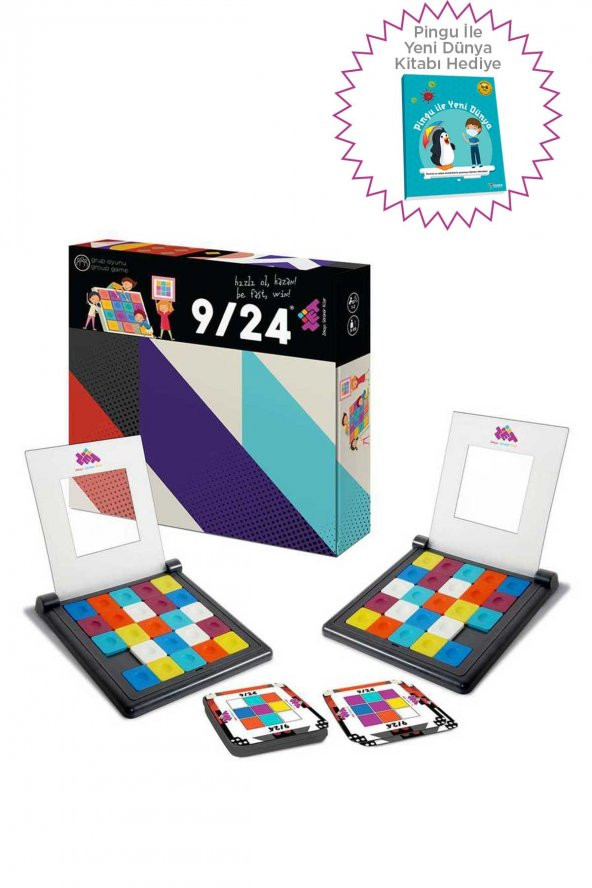9/24 (Rubik) Zeka Oyunu + Pingu İle Yeni Dünya Kitabı Hediye ürün görseli 1