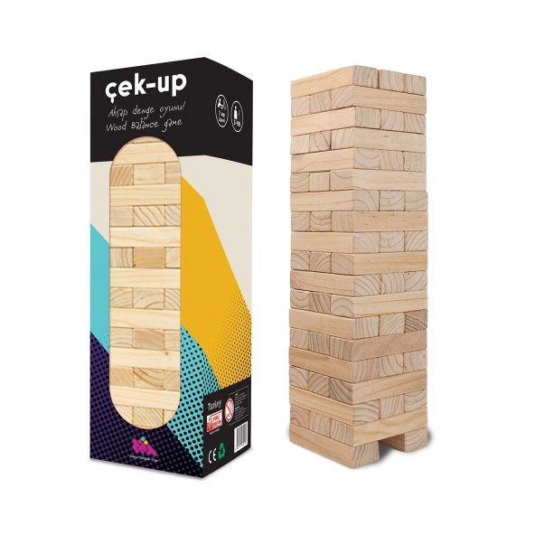 ÇEKUP 54 Parça Ahşap Denge Oyunu 3+ Yaş 2 Oyuncu ürün görseli 1