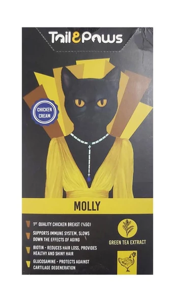 Tail Paws Molly Tavuklu Sıvı Kedi Ödülü 15gr (5'li) ürün görseli 1
