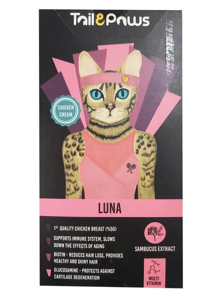 Tail Paws Luna Multivitamin Sıvı Kedi Ödülü 15gr (5'li) ürün görseli 1