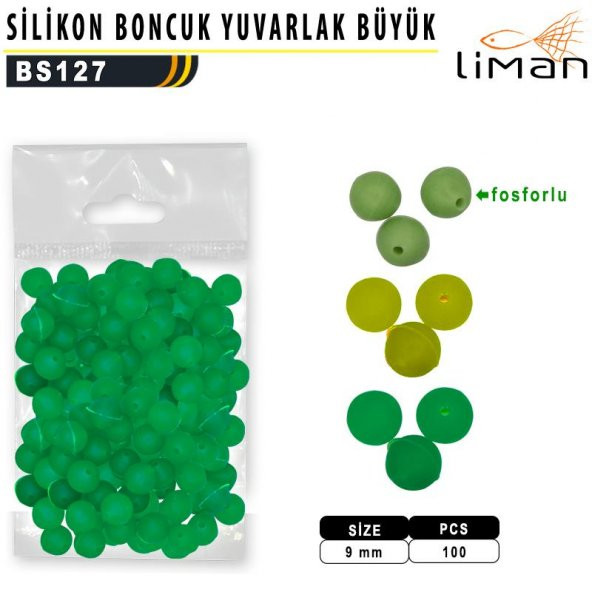 Yuvarlak Silikon Boncuk 9 mm Büyük 100 adet ürün görseli 1