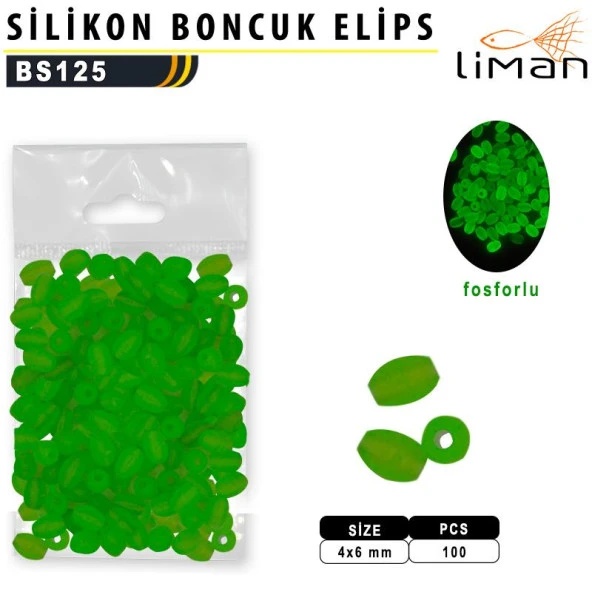 Silikon Boncuk Elips 4x6mm 100 adet ürün görseli 1