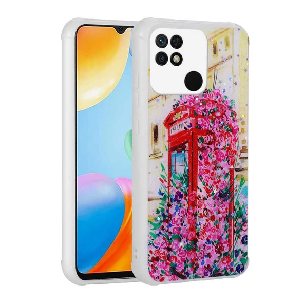 Xiaomi Redmi 10C Kılıf Simli Desenli Parlak Zore Popy Kılıf ürün görseli 1