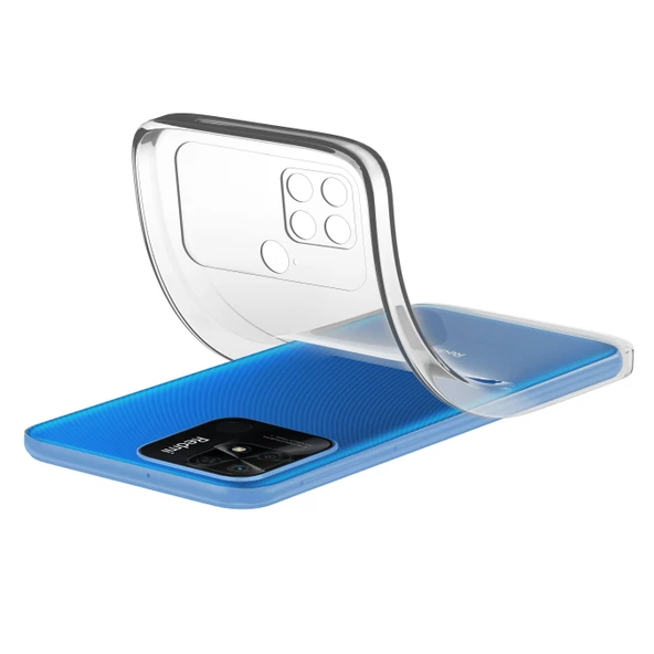FitCase Xiaomi Redmi 10C / Poco C40 Kılıf Kamera Korumalı Silikon Şeffaf Arka Kapak ürün görseli 1