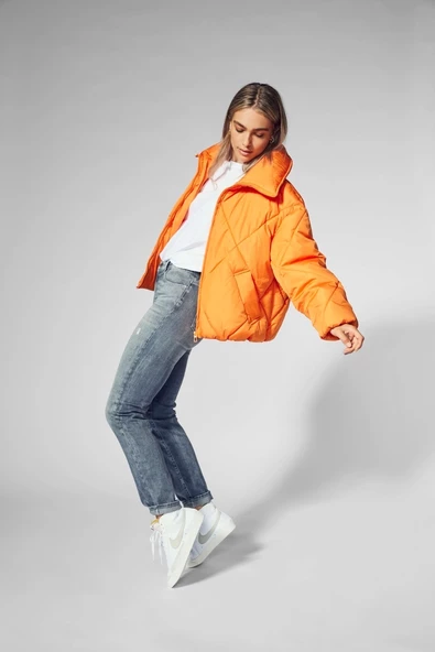 ONLY Bayan Oversize Şişme Mont 15242558 - Resim 2