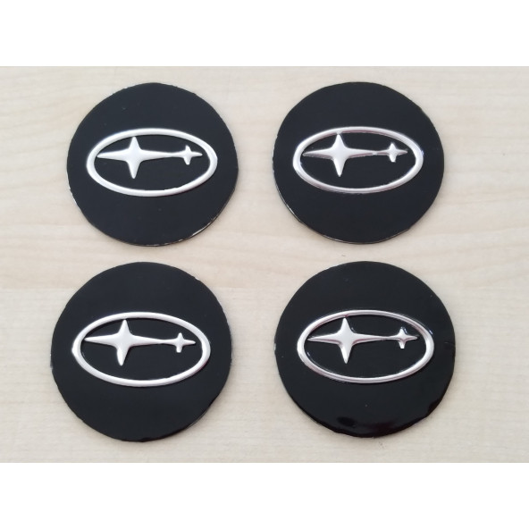 SUBARU JANT GÖBEK ARMASI Alüminyum 5,5cm (Subaru logo) SUBARU jant göbeği - SUBARU jant arması ürün görseli 1