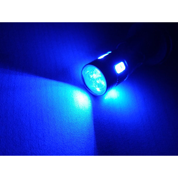 T10 DİPSİZ LED AMPUL (CANBUS METAL) MAVİ 12V (2ADET FİYATI) T10 PARK, SİNYAL, PLAKA AMPULU ürün görseli 1
