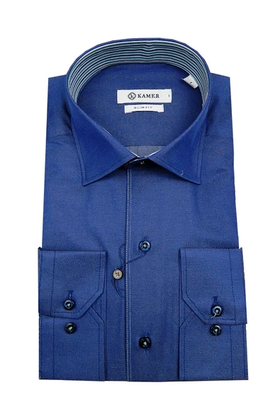 Erkek Slim Fit Gömlek Kombinli 7670 007670 ürün görseli 1