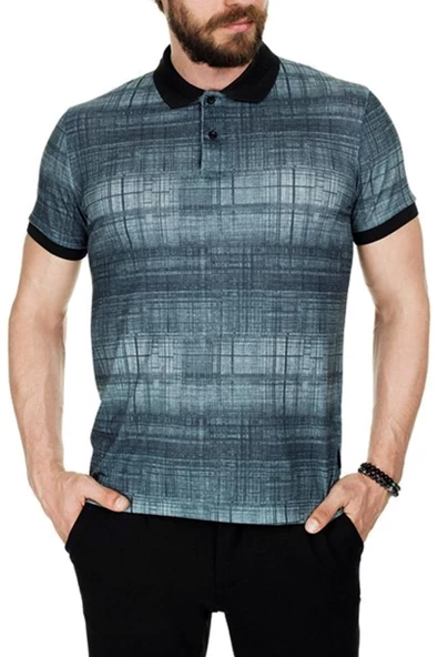 Erkek Polo Yaka Baskılı Tişört BGL-ST00530 - Resim 2