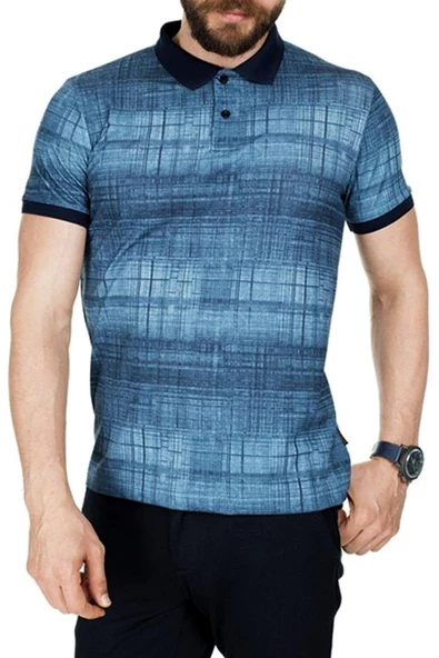 Erkek Polo Yaka Baskılı Tişört BGL-ST00530 ürün görseli 1