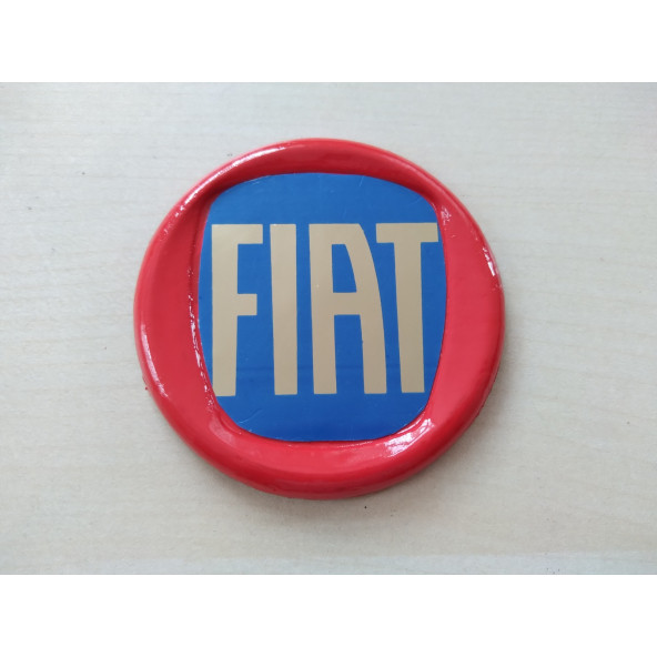 FİAT YUVARLAK ARMASI MAVİ KIRMIZI ÇERÇEVE 7,5cm (FİAT TOFAŞ PANJUR BAGAJ ARMASI) FİAT LOGOSU ürün görseli 1