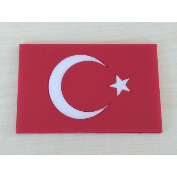 AY YILDIZ 9x6cm YAPIŞTIRMALI DÖRT KÖŞE (PANJUR ARMASI) TÜRK BAYRAĞI, AY YILDIZ ARMASI, AY YILDIZ LOGO ürün görseli 1
