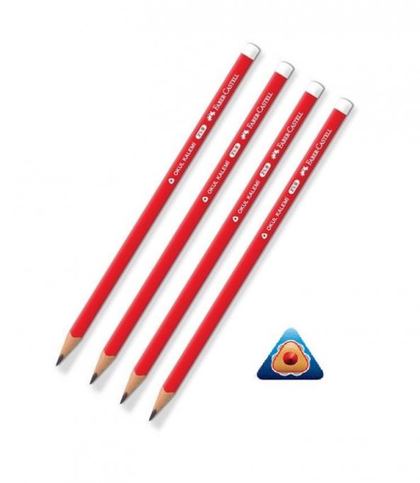 Kurşun Kalem Üçgen 4 Adet Faber Castell Okul Kalemi Kurşun Kalem 2,5B Kurşun Kalem ürün görseli 1