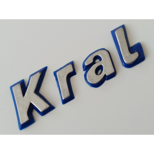 KRAL YAZISI (GRİ) PLASTİK KRAL ARMASI KİNG ürün görseli 1