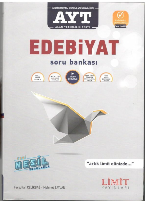 AYT Edebiyat Soru Bankası Limit Yayınları ürün görseli 1
