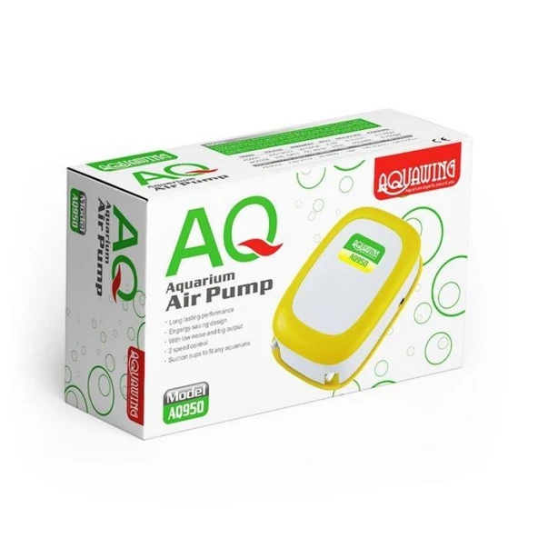Aquawing AQ950 Çift Çıkışlı Akvaryum Hava Motoru 2x5,5 L/dak 5 W. ürün görseli 1