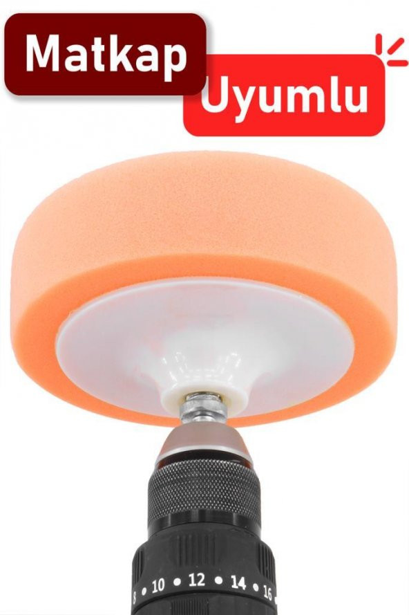 Bondit Turuncu Oto Pasta Cila Parlatma Polisaj Süngeri 150mm + Matkap Aparatı ürün görseli 1