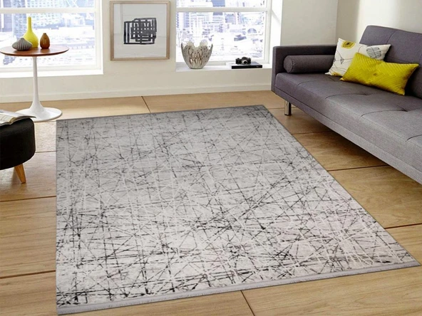 Serra Lineal Gri Dikdörtgen Halı 160x230cm ürün görseli 1