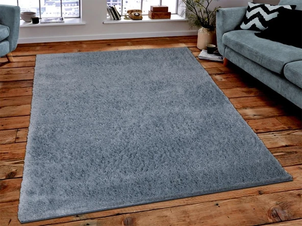 Soft Plain Mavi Dikdörtgen Halı 150x230cm ürün görseli 1